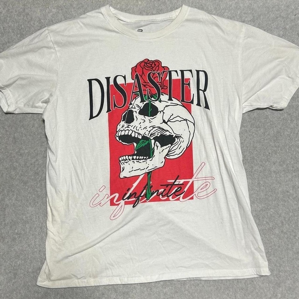 Faded Black Disaster Infinite white t-shirt Size XL